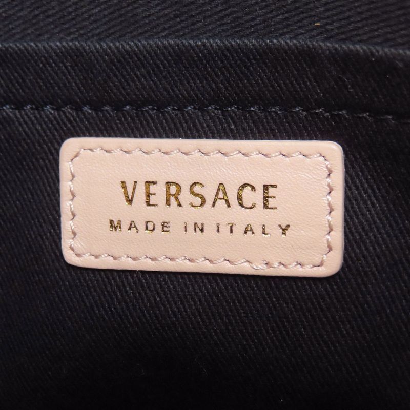 Versace Logo Shoulder Bag Leather