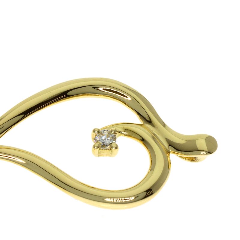 Tiffany & Co Leaf Diamond Pendant Top 18K Yellow Gold