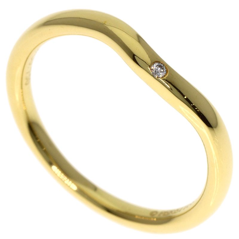 Tiffany & Co T Cube Ring Diamond 18K Yellow Gold