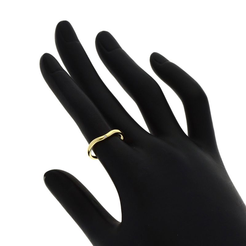Tiffany & Co T Cube Ring Diamond 18K Yellow Gold