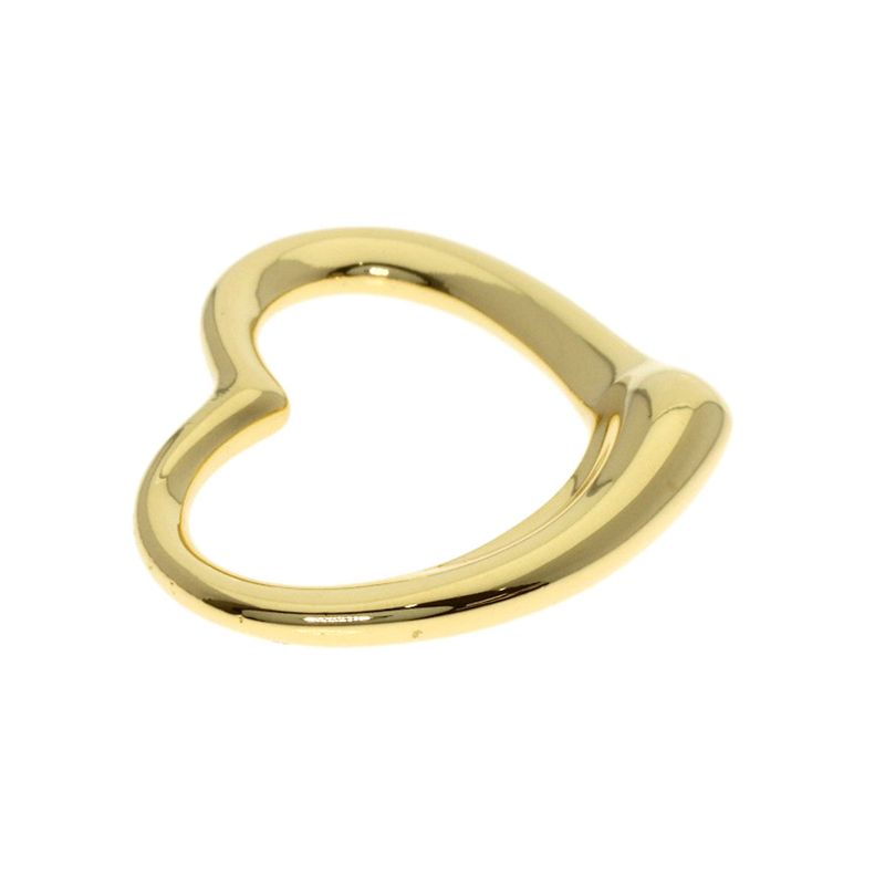 Tiffany & Co Open Heart Pendant Top 18K Yellow Gold