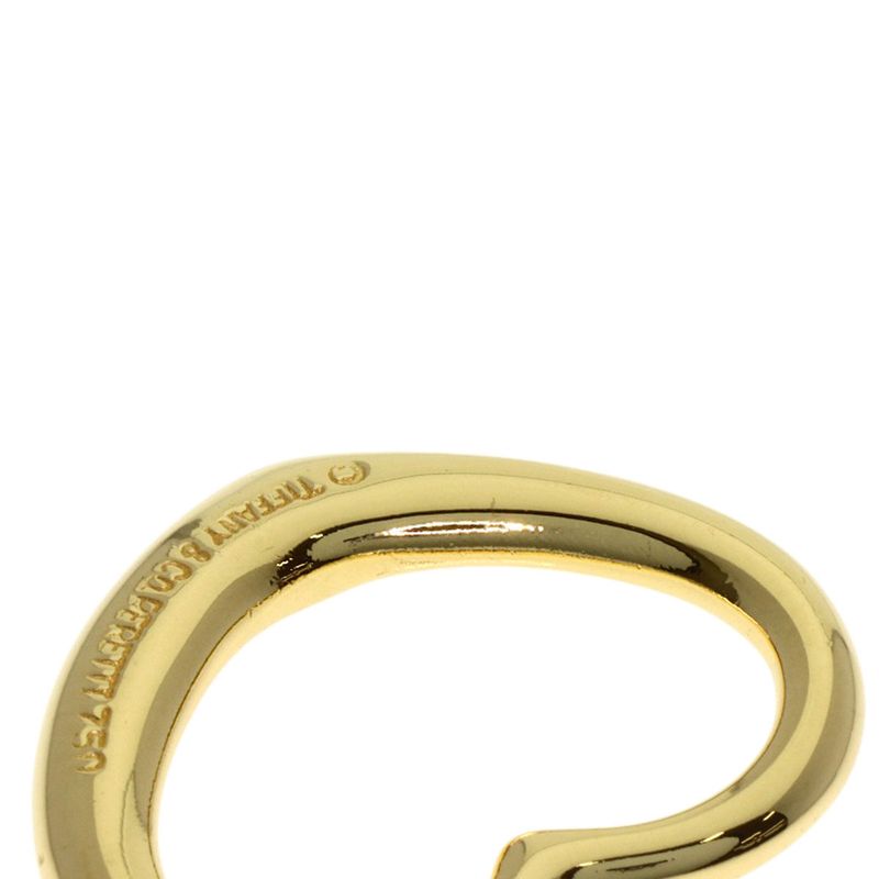Tiffany & Co Open Heart Pendant Top 18K Yellow Gold
