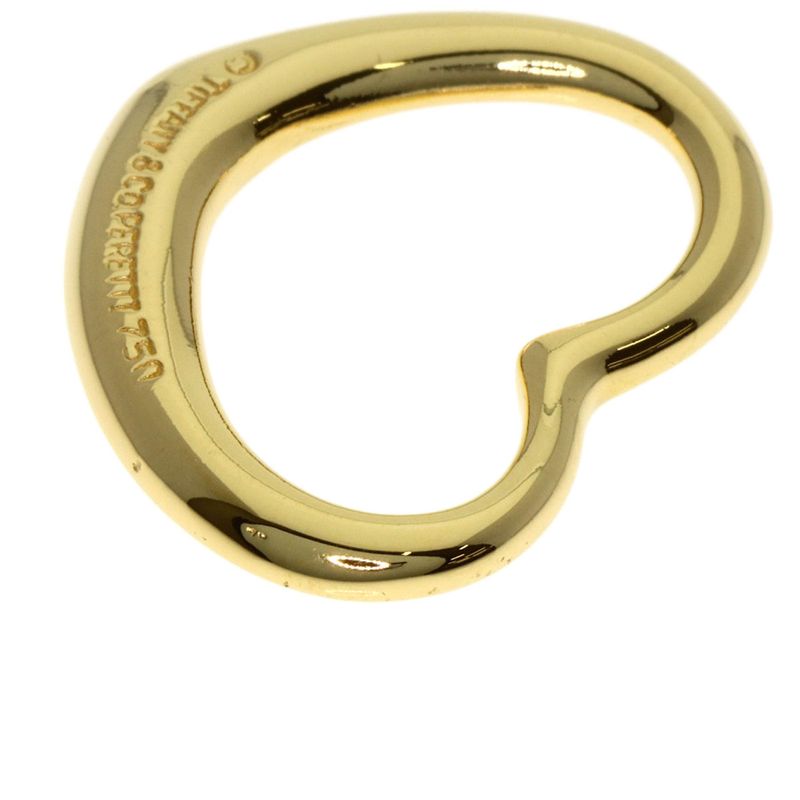 Tiffany & Co Open Heart Pendant Top 18K Yellow Gold