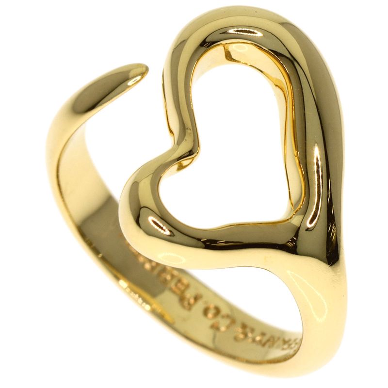 Tiffany & Co Open Heart Ring 18K Yellow Gold