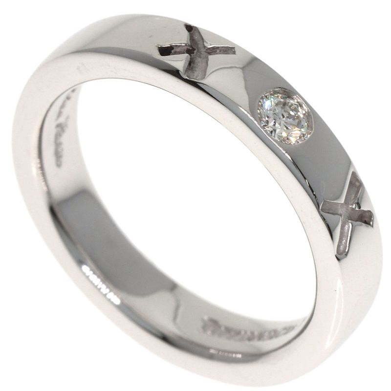 Tiffany & Co Kiss Xox Diamond Ring 18K White Gold