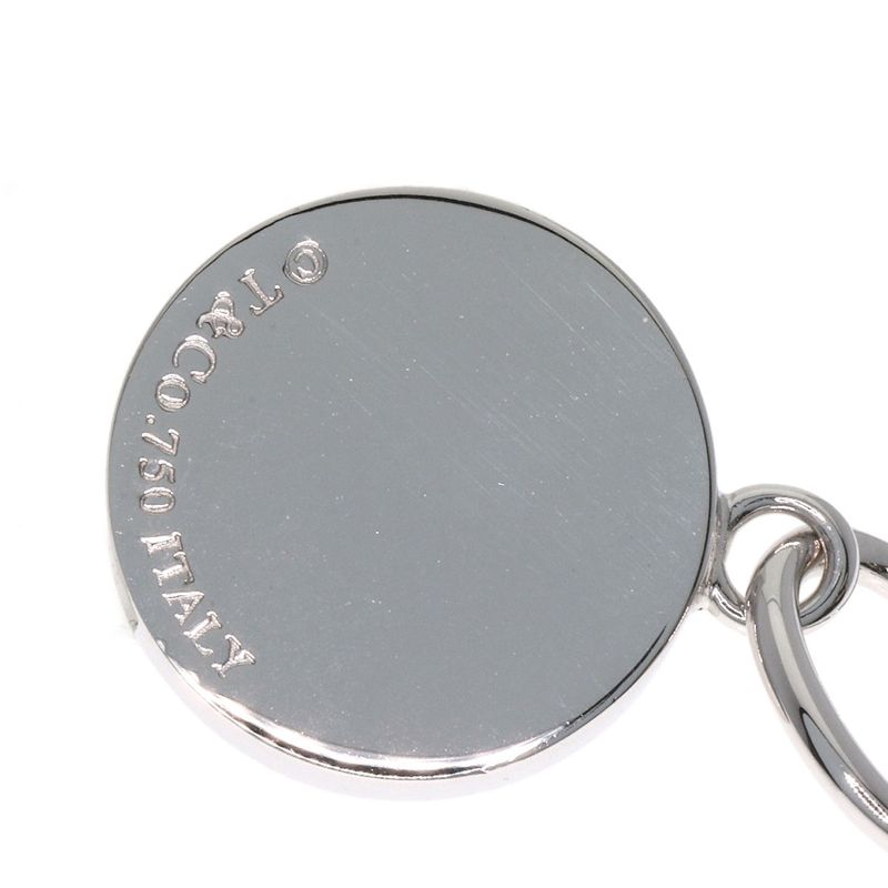 Tiffany & Co Circle Diamond Pendant Top 18K White Gold