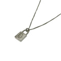 Dior Necklace Silver Padlock