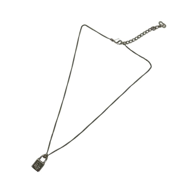 Dior Necklace Silver Padlock