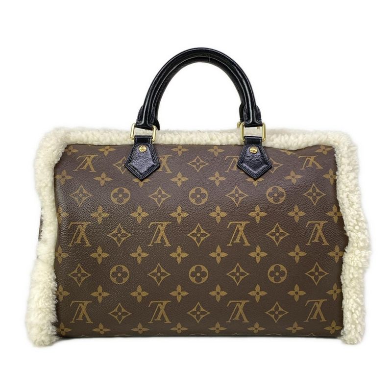 Louis Vuitton Handbag Speedy Soft 30 Teddy Monogram Ivory Black