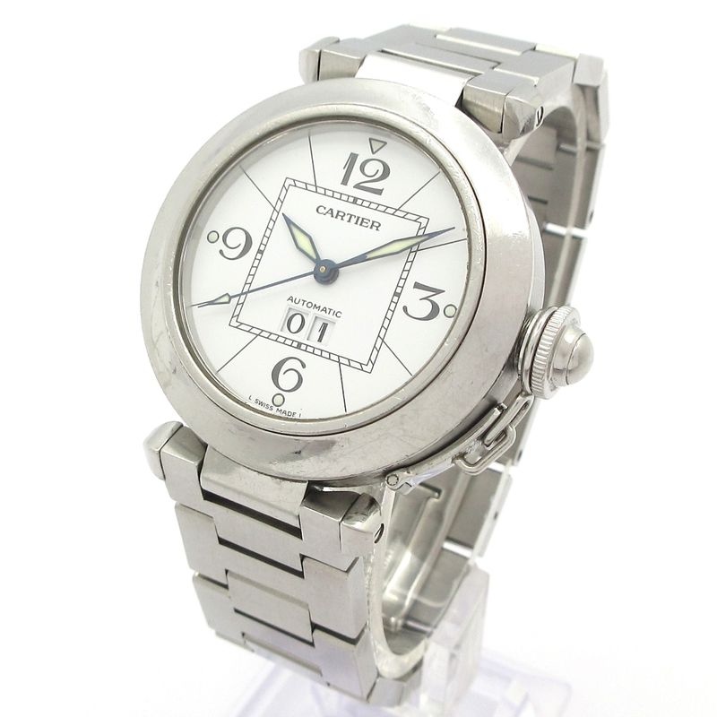 Cartier Watch Pasha C Big Date Boys SS White