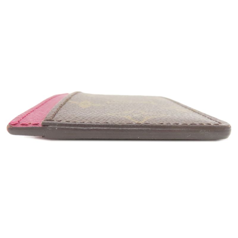 Louis Vuitton Card Holder Sample Case Monogram Canvas Monogram X Fuchsia Brown
