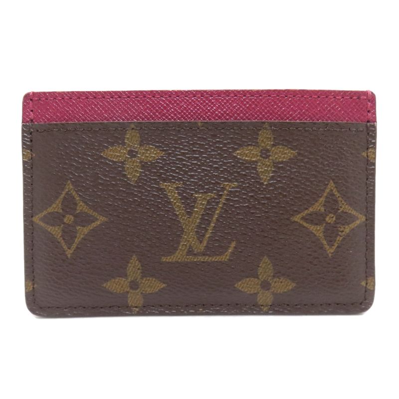 Louis Vuitton Card Holder Sample Case Monogram Canvas Monogram X Fuchsia Brown