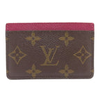 Louis Vuitton Card Holder Sample Case Monogram Canvas Monogram X Fuchsia Brown