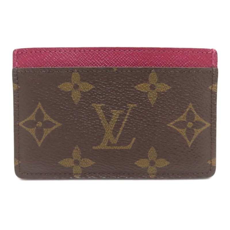 Louis Vuitton Card Holder Sample Case Monogram Canvas Monogram X Fuchsia Brown