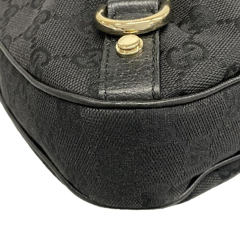 Gucci Handbag Abbey GG Pattern Black Leather