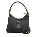 Gucci Handbag Abbey GG Pattern Black Leather