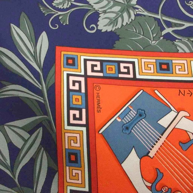 Hermes Carre 90 Musique Des Dieux Music of the Gods Scarf Shawl All Over Hermes
