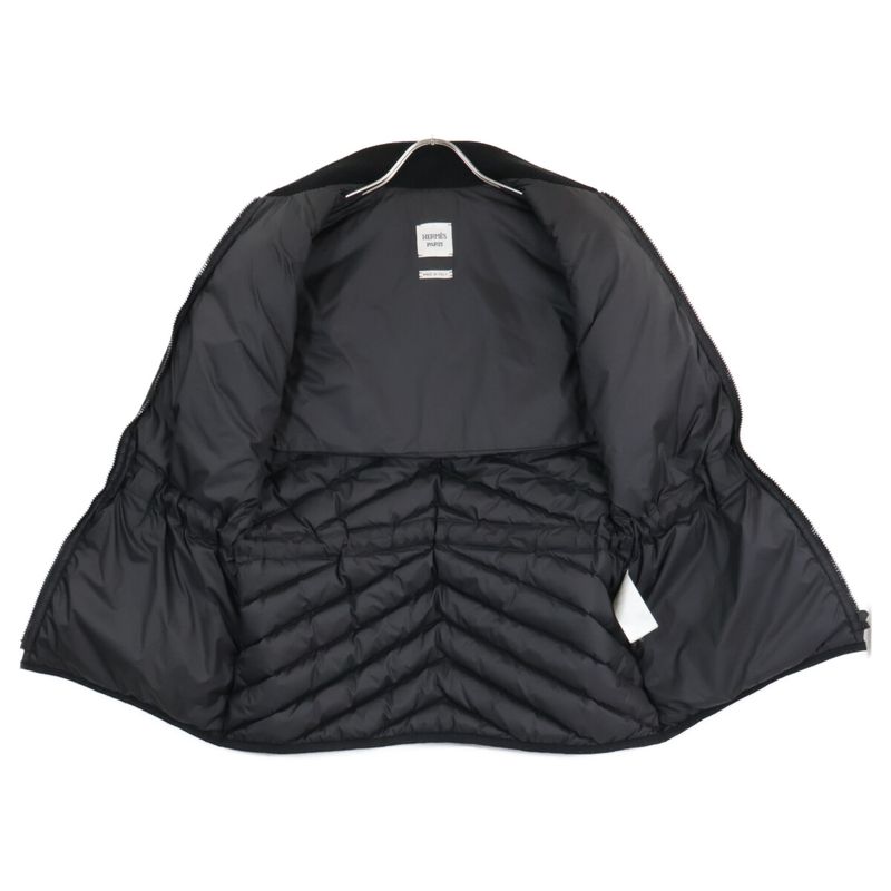 Hermes Clou de Selle Quilted Down 36 Shoulder Bag ) Black