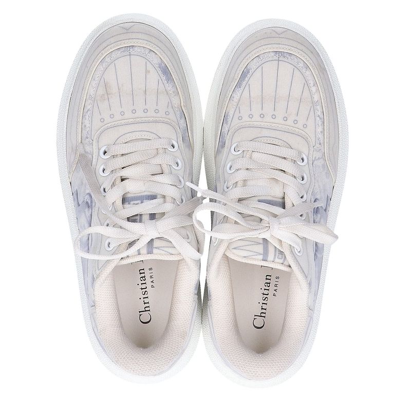 Dior Addict Toile de Jouy Volume Sole Sneakers 36.5 ) White