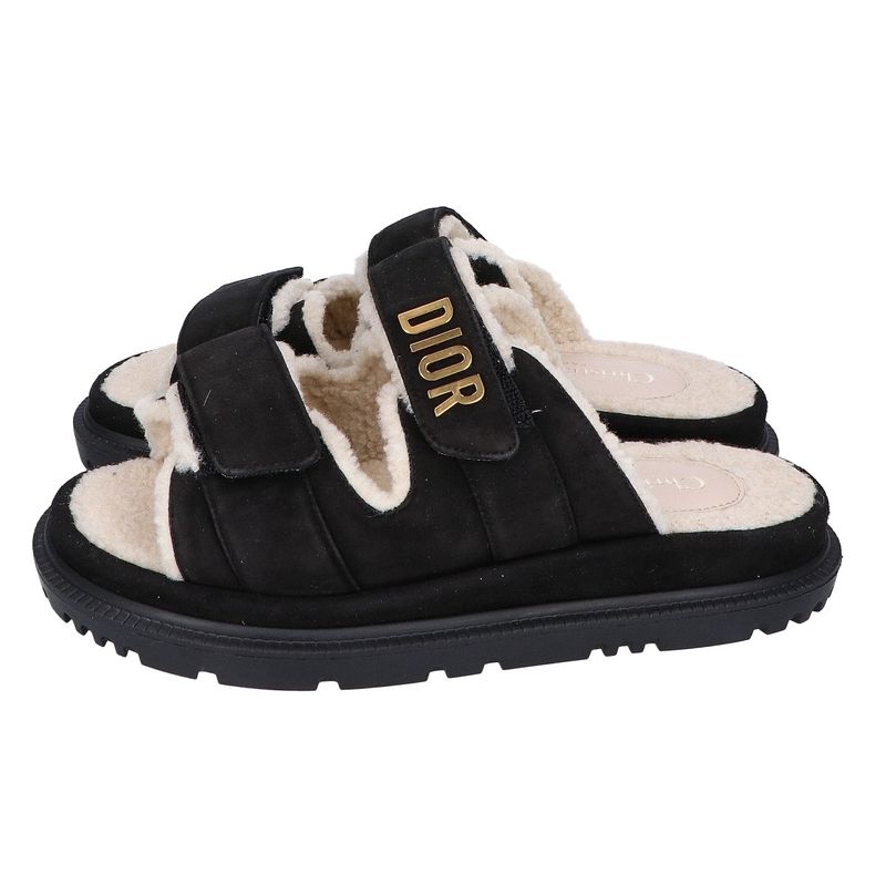 Dior Act Boa Flat Sandals Is Not ) Black