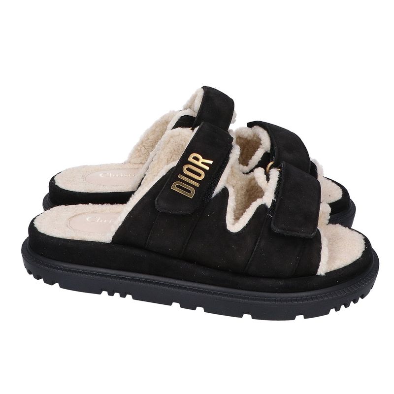 Dior Act Boa Flat Sandals Is Not ) Black