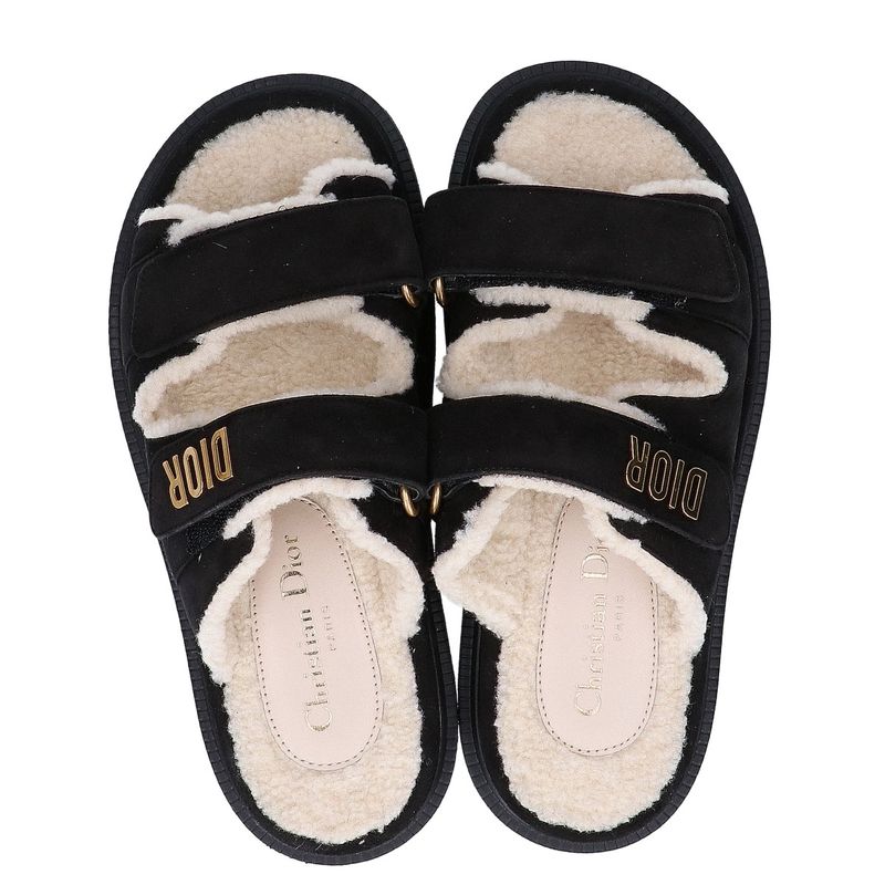 Dior Act Boa Flat Sandals Is Not ) Black