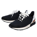 Hermes Miles Neoprene Leather Low Cut Sneakers 40 ) Black White