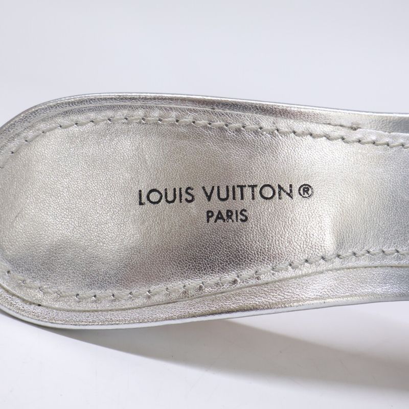 Louis Vuitton Revival Mule Lambskin Silver