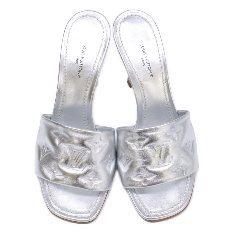 Louis Vuitton Revival Mule Lambskin Silver