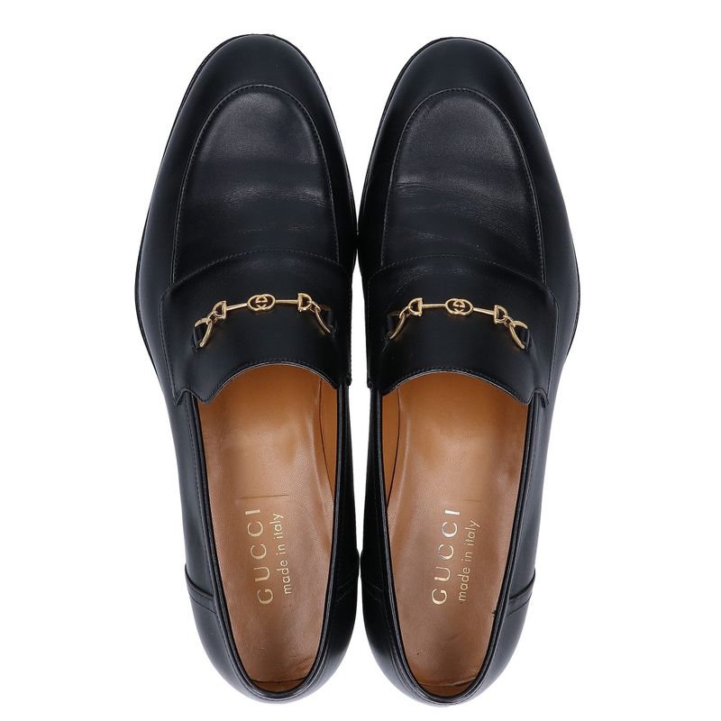 Gucci Interlocking Horsebit Loafer 7.5 ) Black