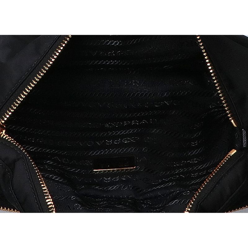 Prada Re-Nylon Saffiano Leather Belt Bag ) Black
