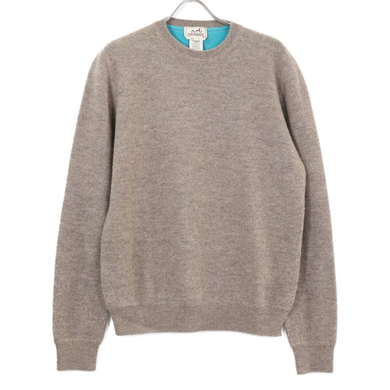 Hermes Alpaca Cashmere Knit Sweater ) Brown