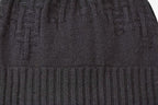 Hermes Knit Cap Beanie Cashmere Black Logo
