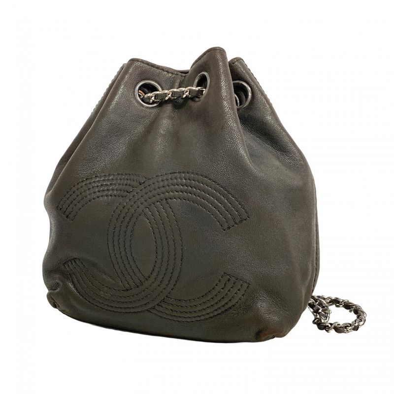 Chanel Backpack Black Silver