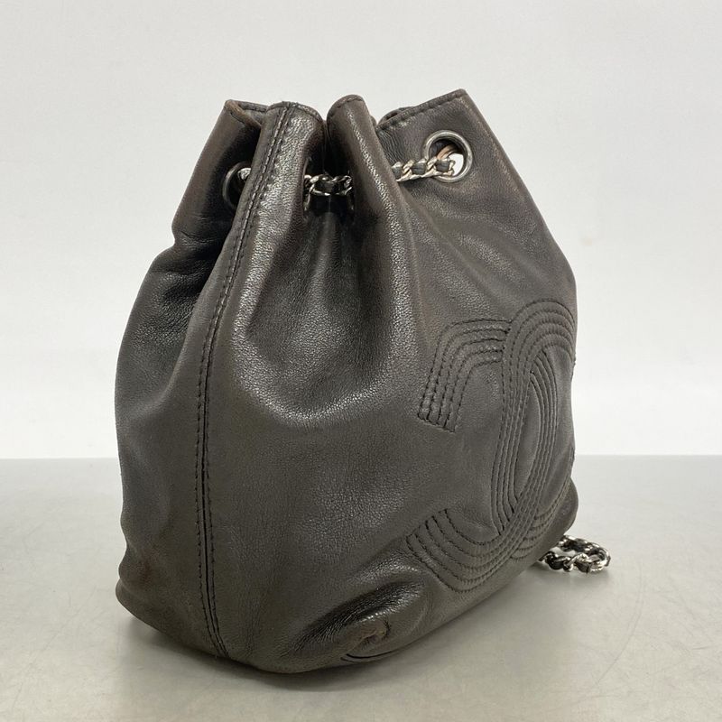 Chanel Backpack Black Silver