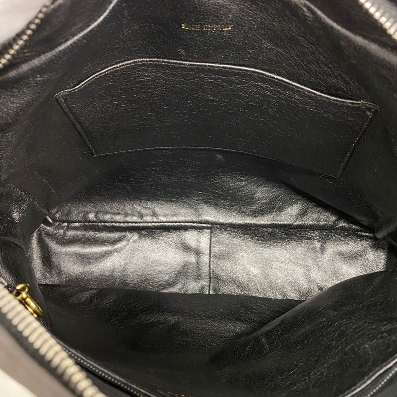 Chanel Shoulder Bag Lambskin Black Gold