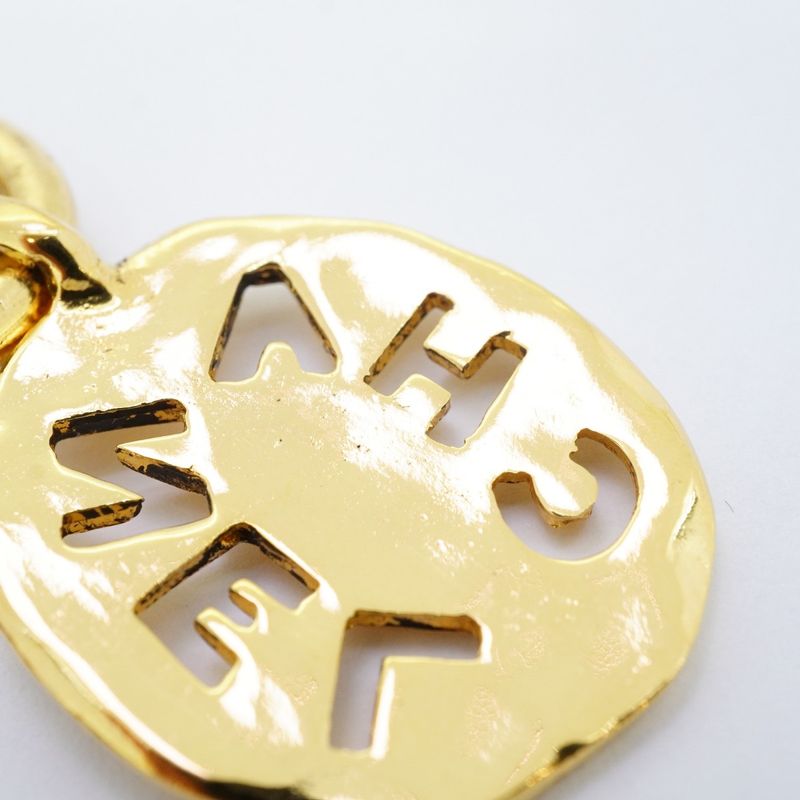 Chanel Necklace Vintage Logo Gold Plated