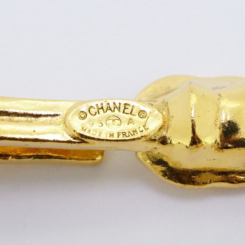 Chanel Necklace Vintage CC Logo Gold Plated