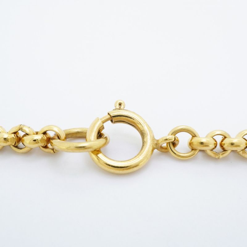 Chanel Necklace Vintage CC Logo Heart Motif Gold Plated