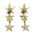 Chanel Earrings CC Logo Star Gold Plated