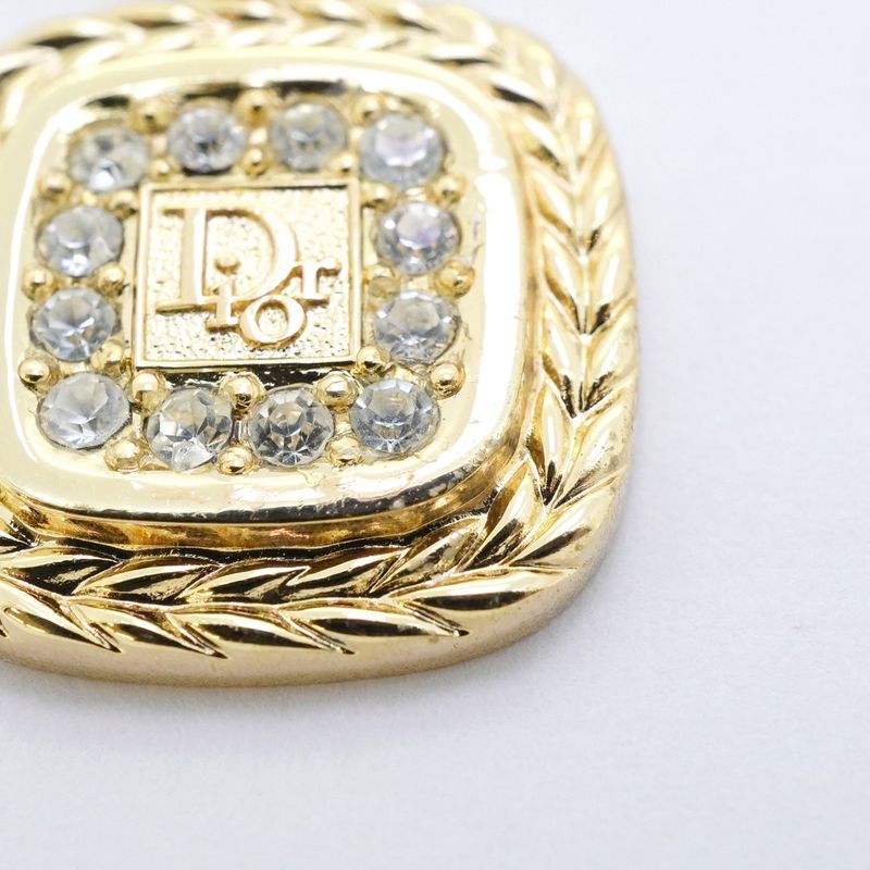 Dior Necklace Logo Square Gold Plated