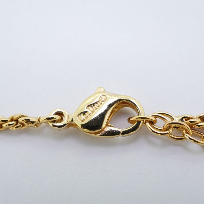 Dior Necklace Logo Square Gold Plated
