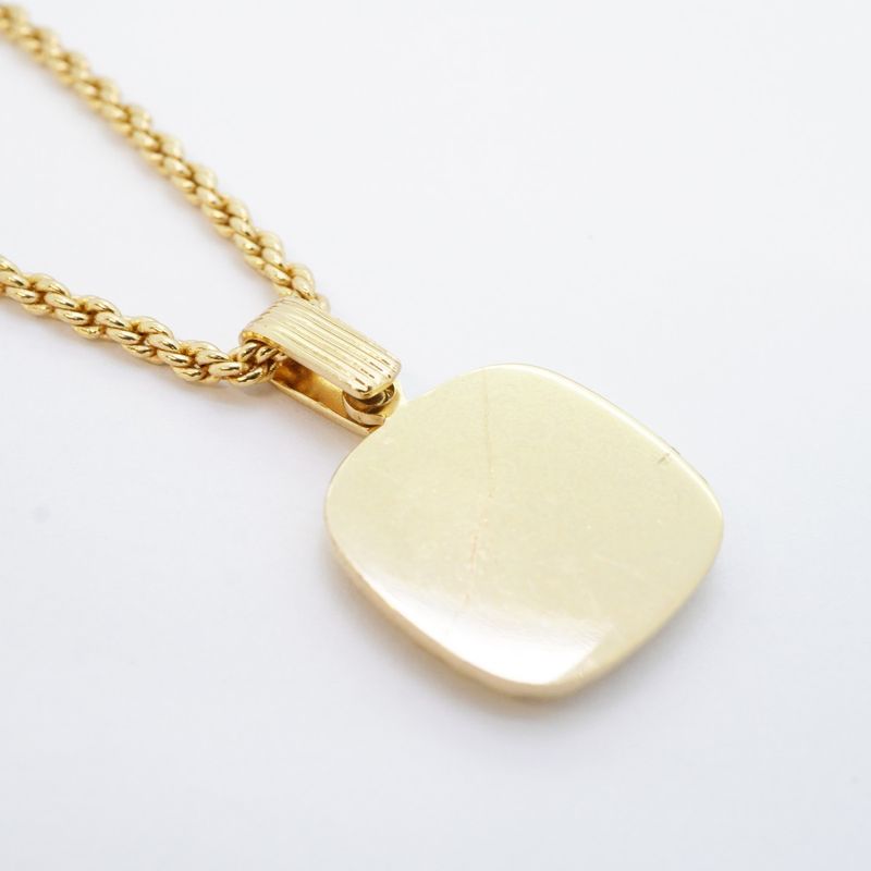Dior Necklace Logo Square Gold Plated