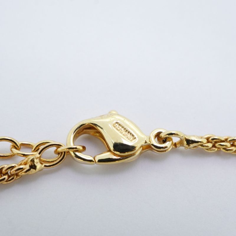 Dior Necklace Logo Square Gold Plated