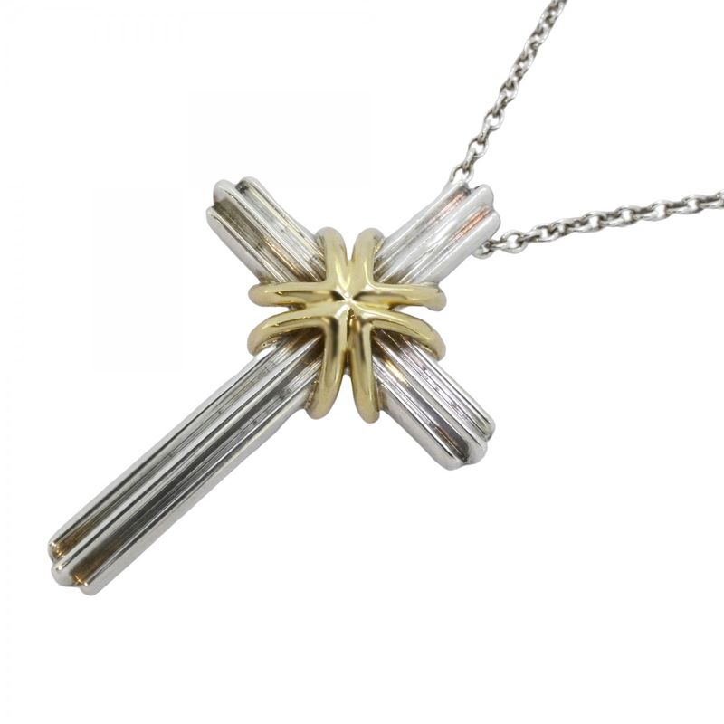 Tiffany & Co Necklace Signature Cross 18K Yellow Gold