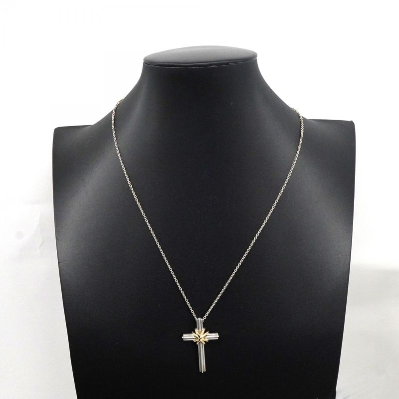 Tiffany & Co Necklace Signature Cross 18K Yellow Gold