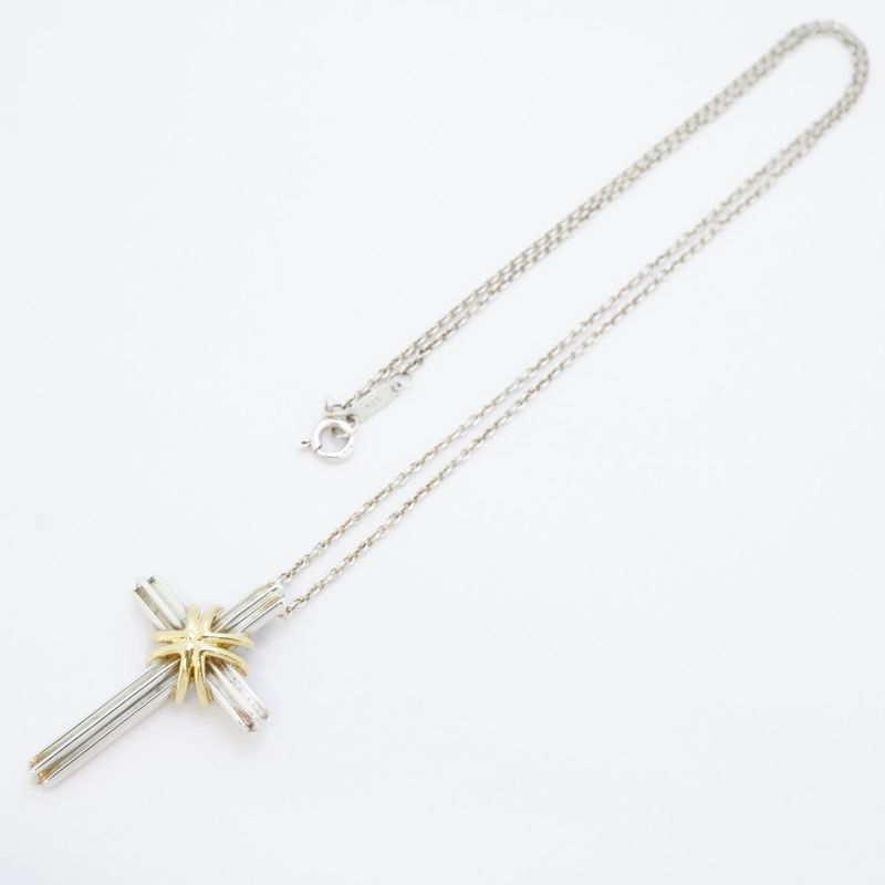 Tiffany & Co Necklace Signature Cross 18K Yellow Gold