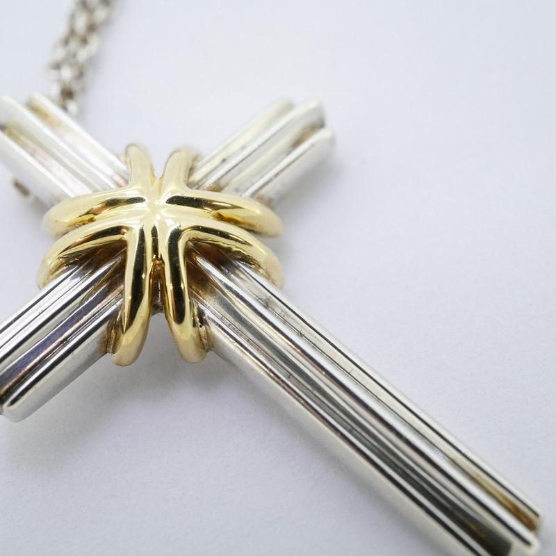 Tiffany & Co Necklace Signature Cross 18K Yellow Gold