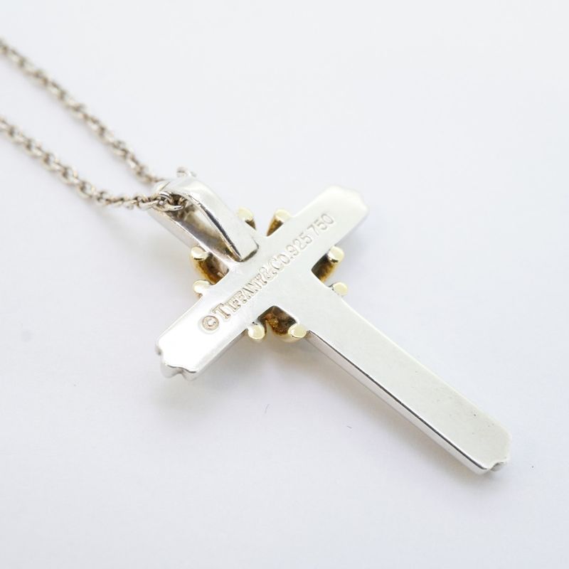 Tiffany & Co Necklace Signature Cross 18K Yellow Gold