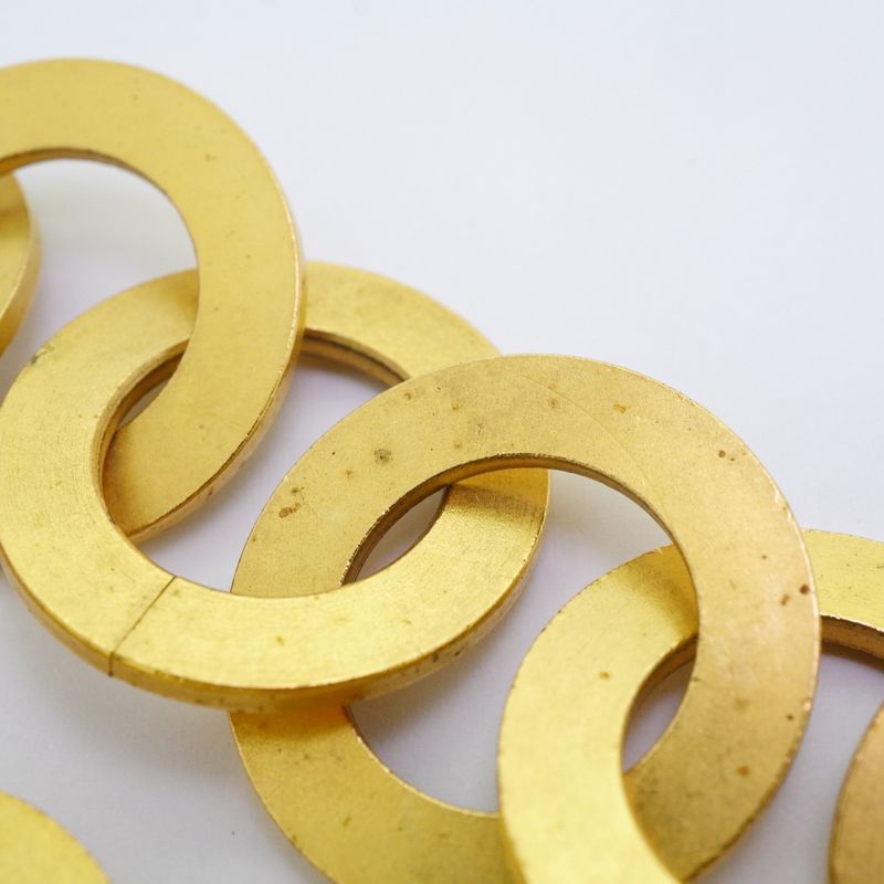 Chanel Necklace Vintage CC Logo Heart Motif Gold Plated